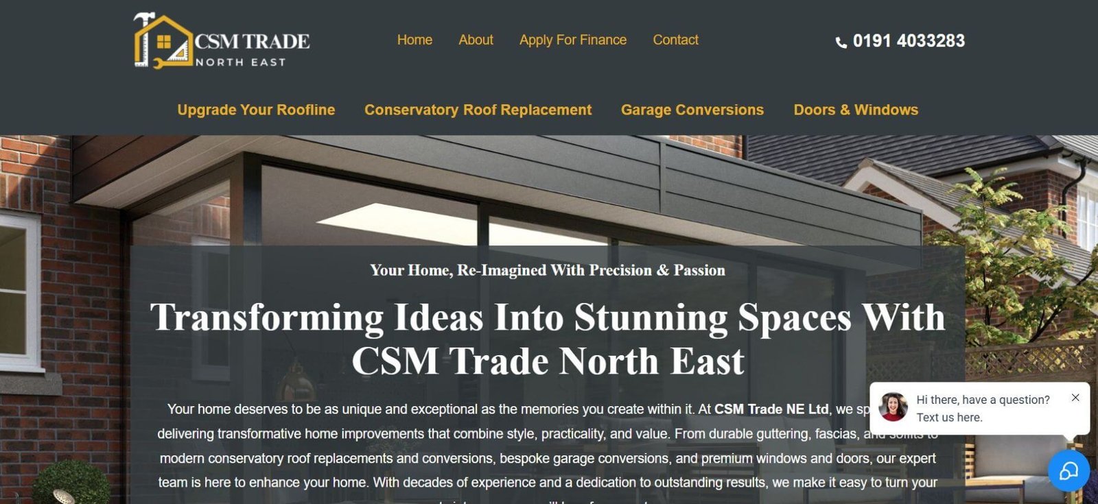 CSM Trade North East Website