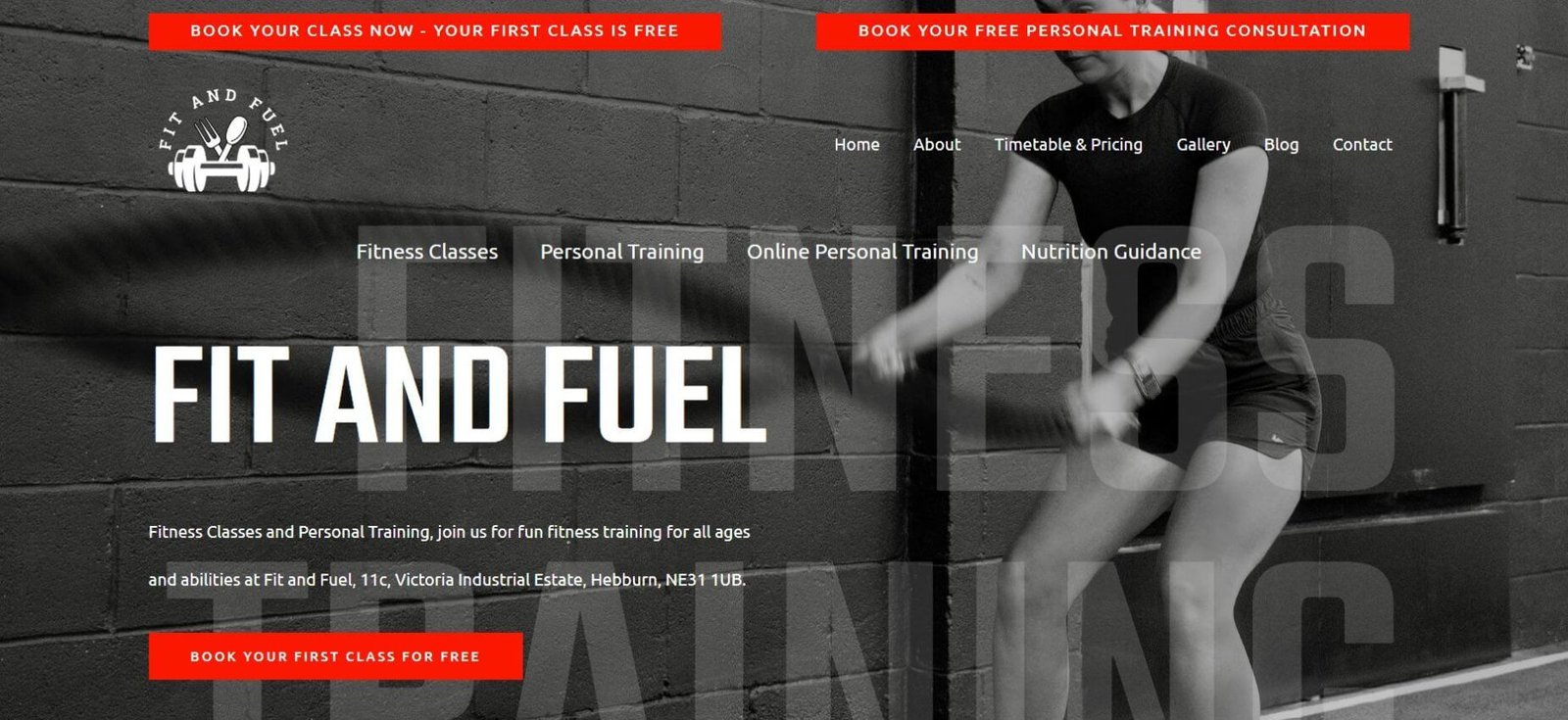 Fit and Fuel Fitness Website