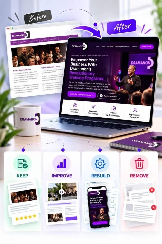 Dramanon Website Redesign Workflow